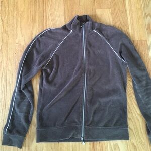 BCBG Maxazria track jacket size small shades of muted olive and hunter green